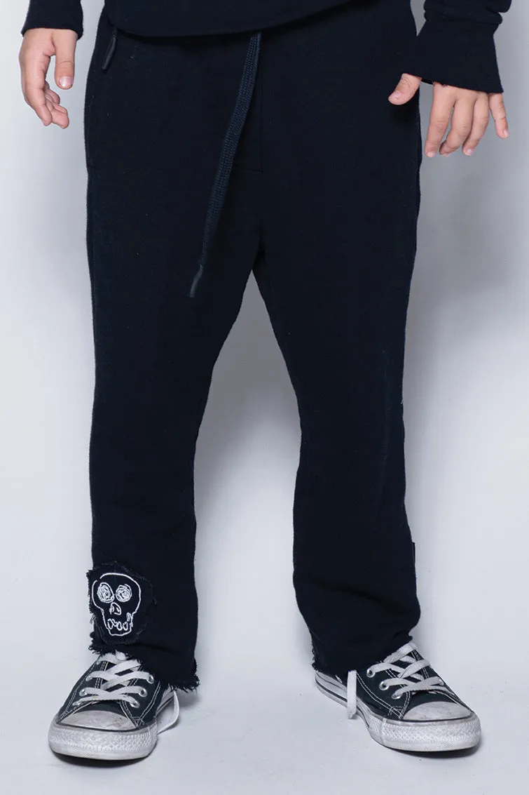 Nununu Skull Patch Smart Kids Pants - Black