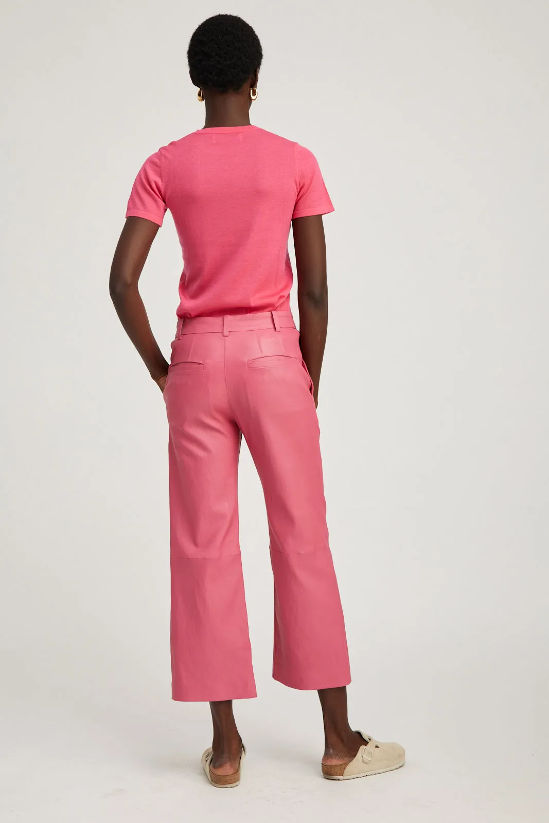 Pink Ultra Fine Cashmere Tee