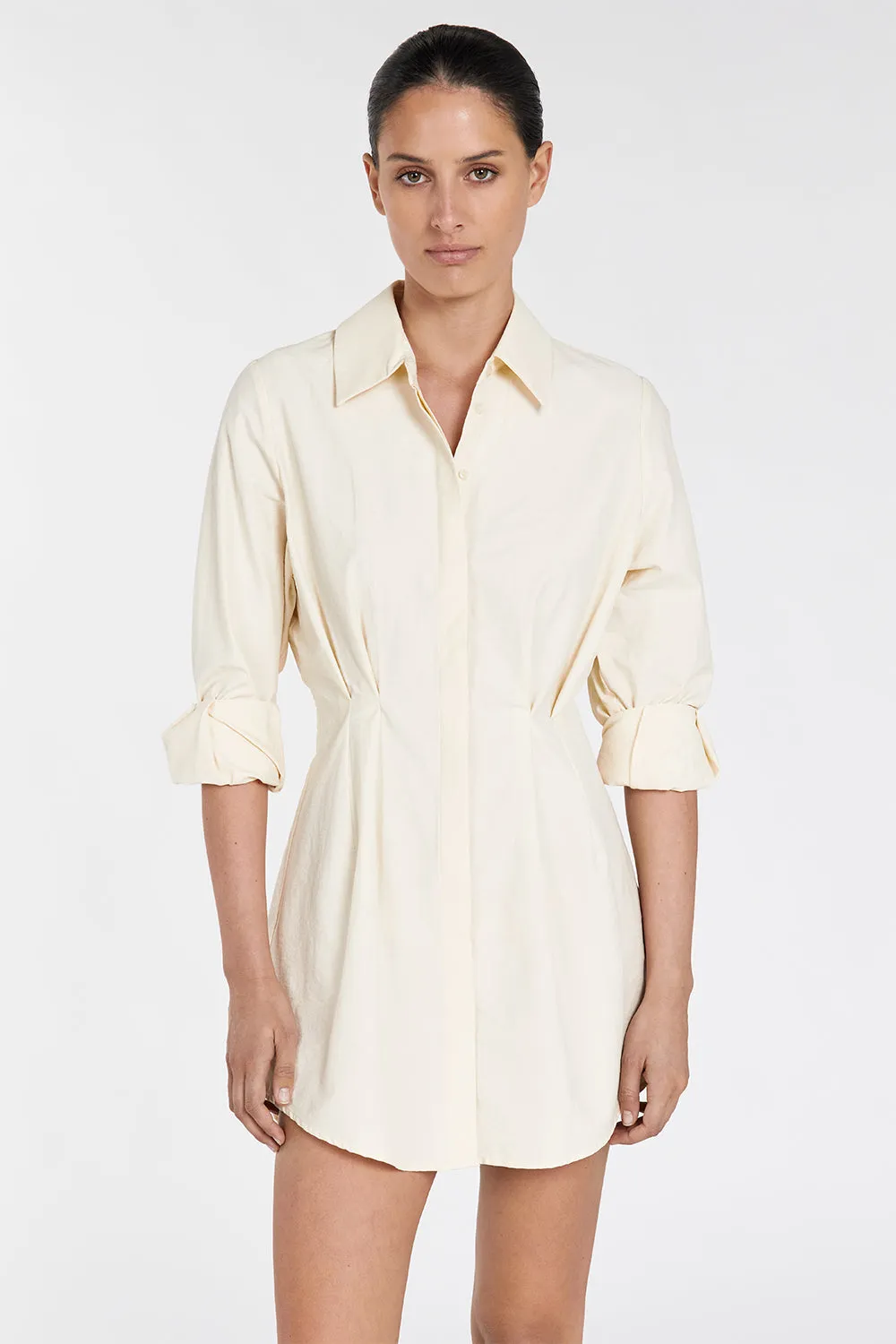 RACHEL BUTTER SHIRT MINI DRESS