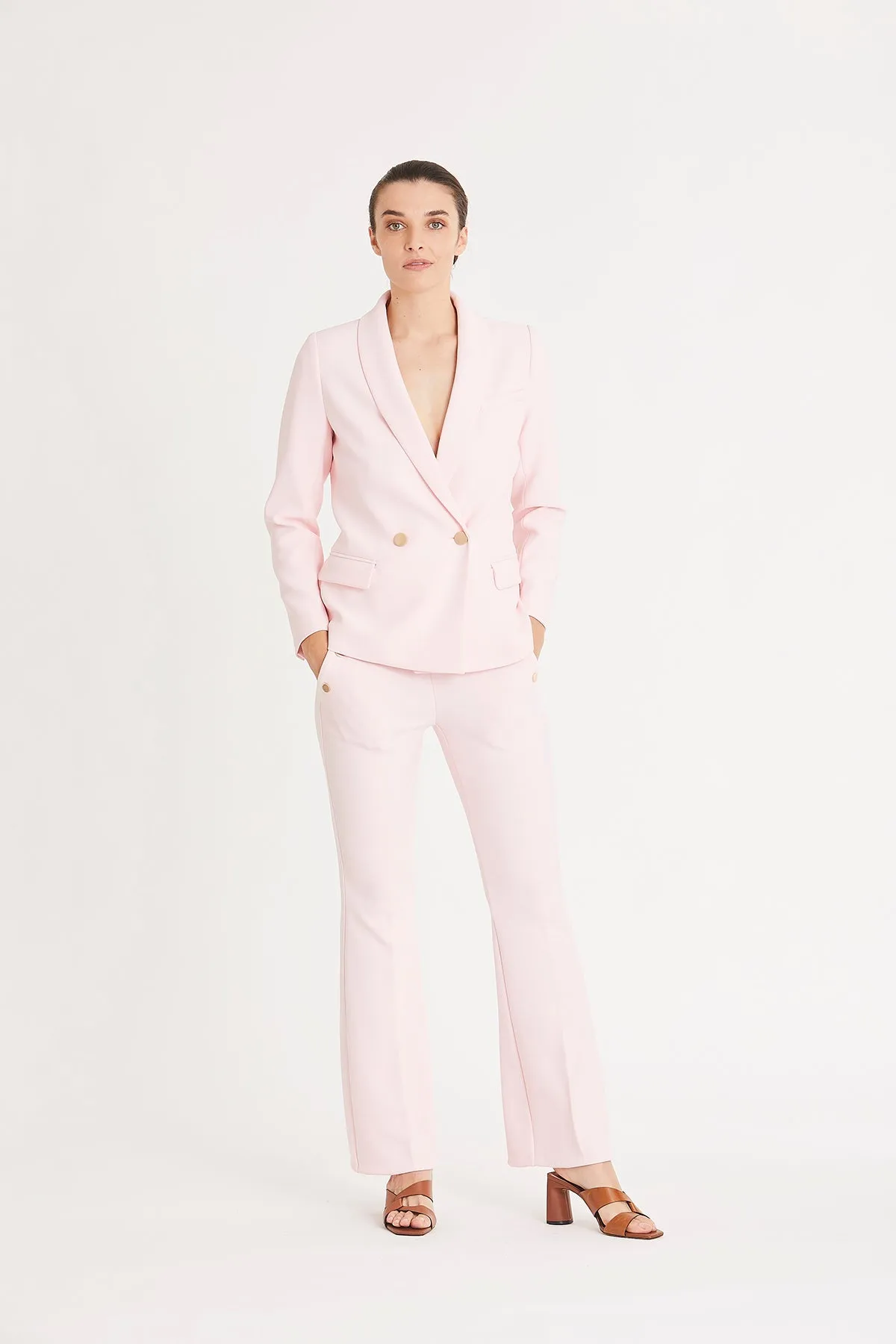 Rue De Femme Eloise Blazer in Powder Pink