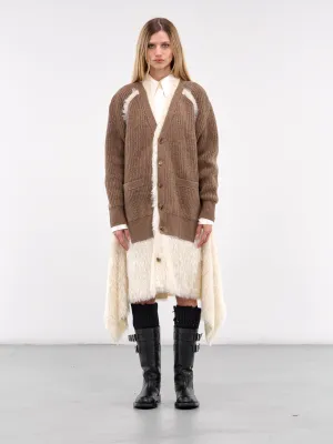 Shearling Cardigan (UC2D1903-GRAY-BROWN)