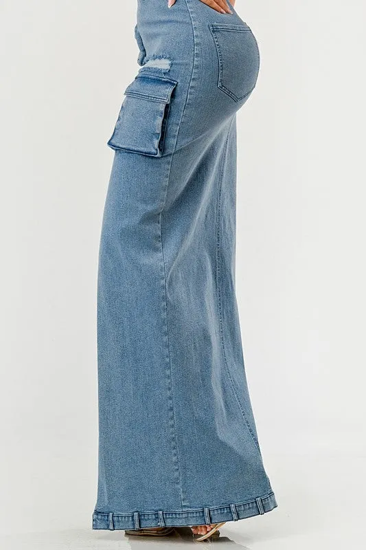 So Chic Denim Cargo Dress