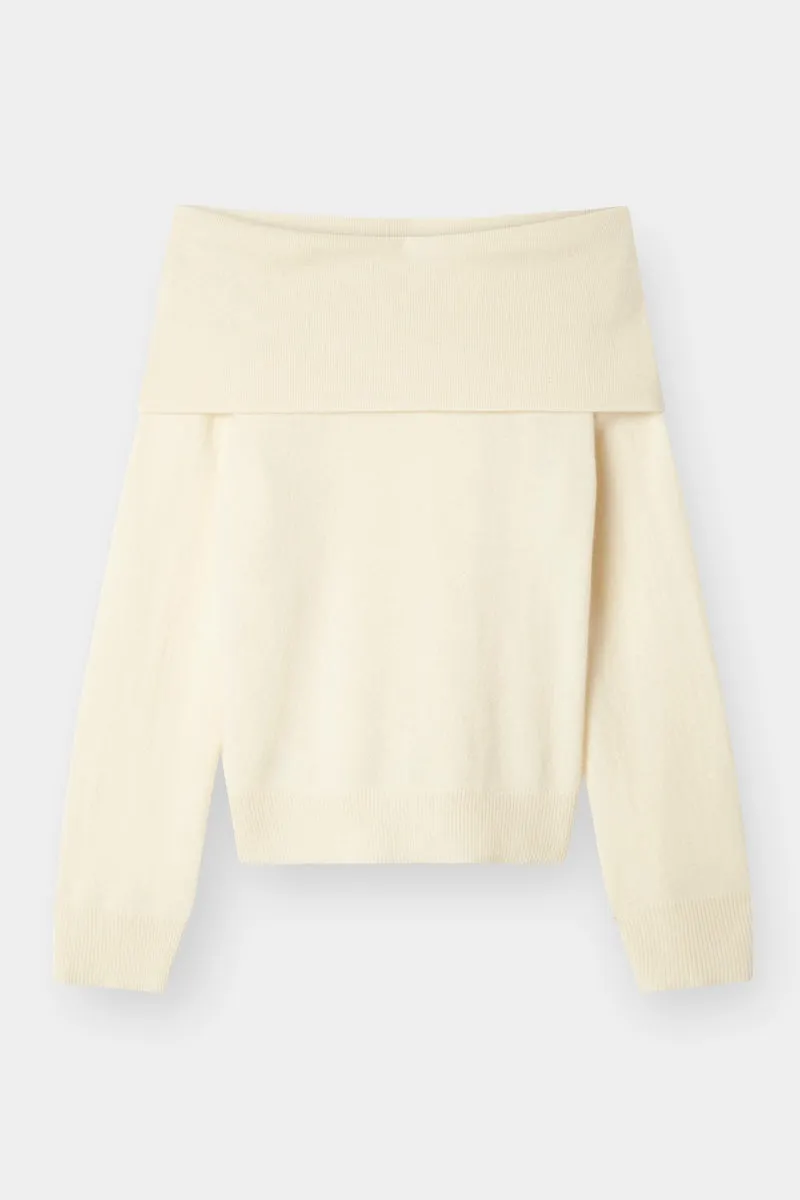 THE CASHMERE OFF SHOULDER - ECO WHITE