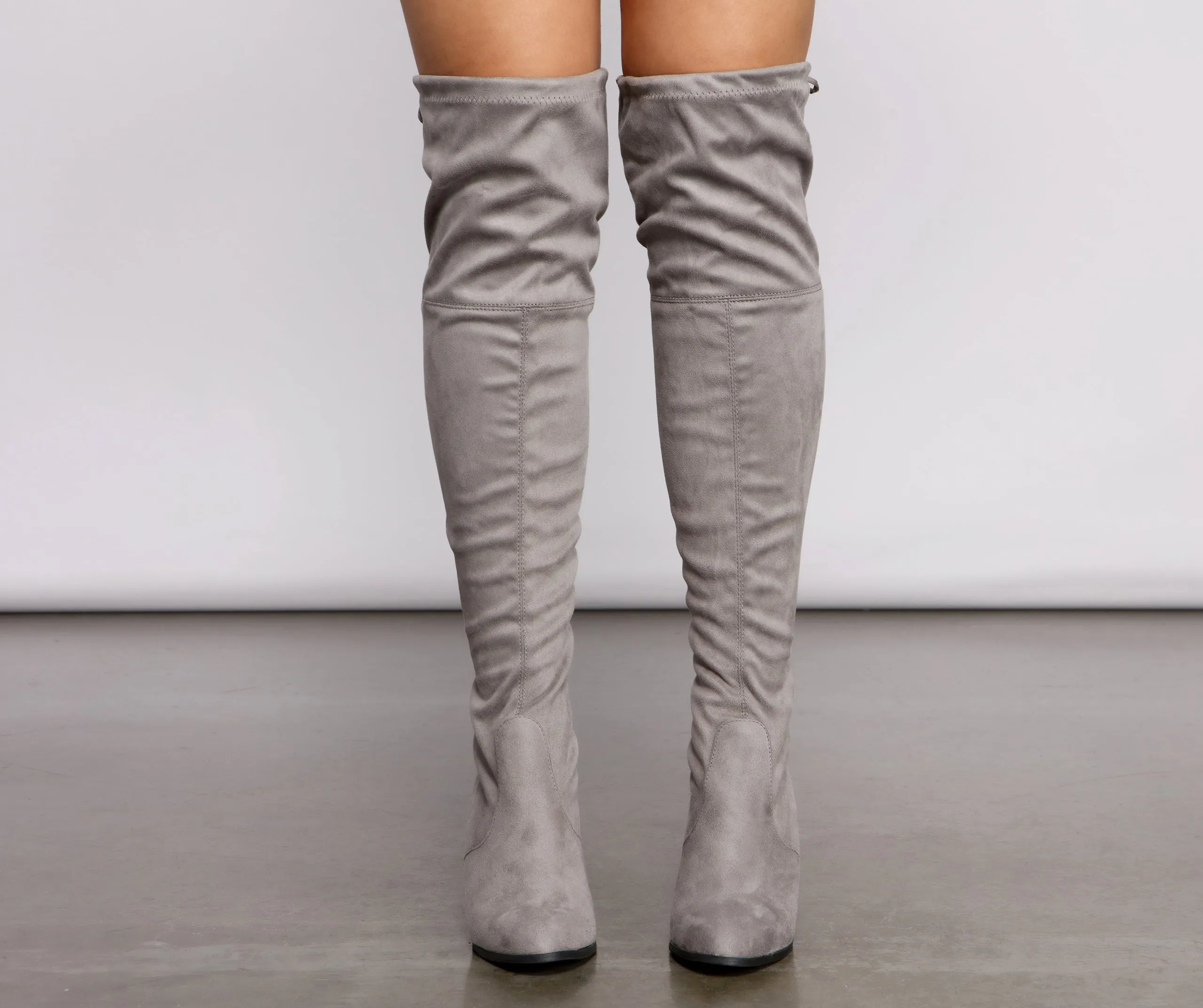 Trend Alert Over the Knee Faux Suede Boots