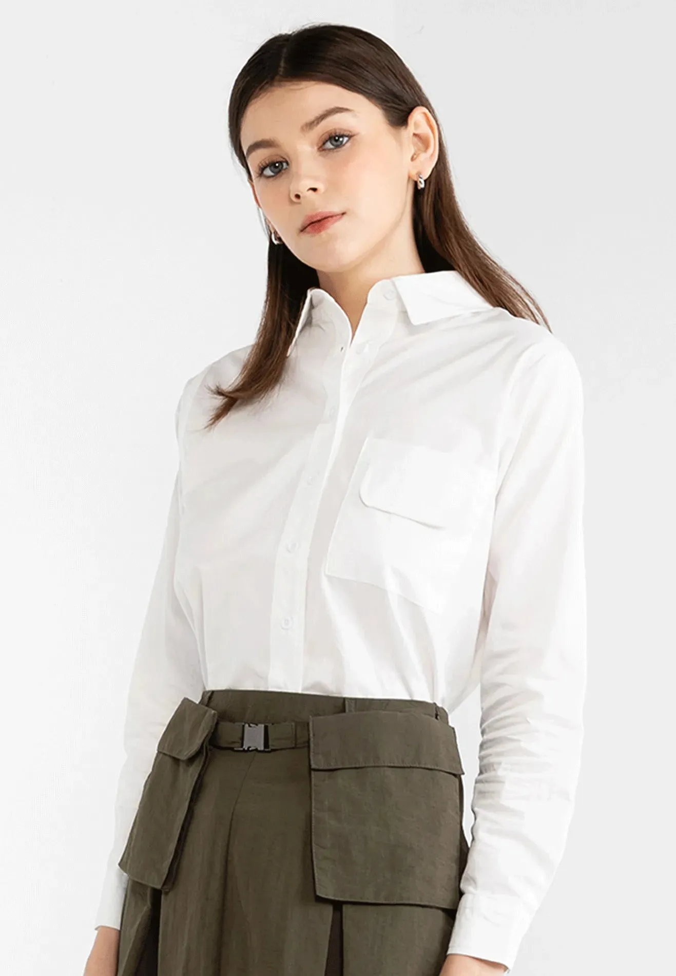 VOIR JEANS Hey Summer Collection: Button Down Split Back Shirt