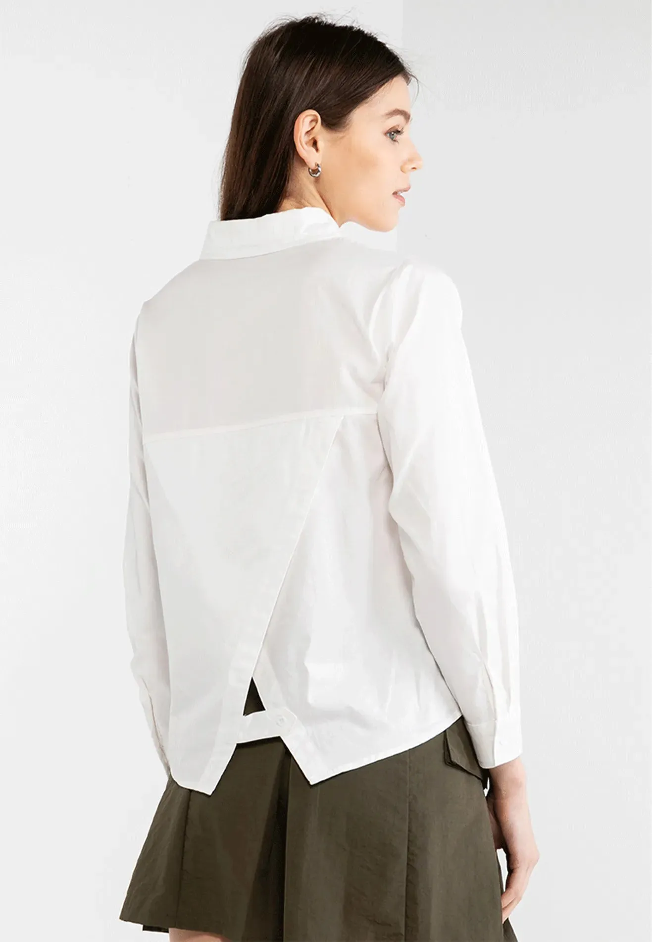 VOIR JEANS Hey Summer Collection: Button Down Split Back Shirt