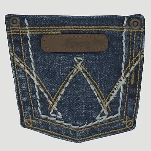 Wrangler Girl's Bootcut Jeans in Medium Blue