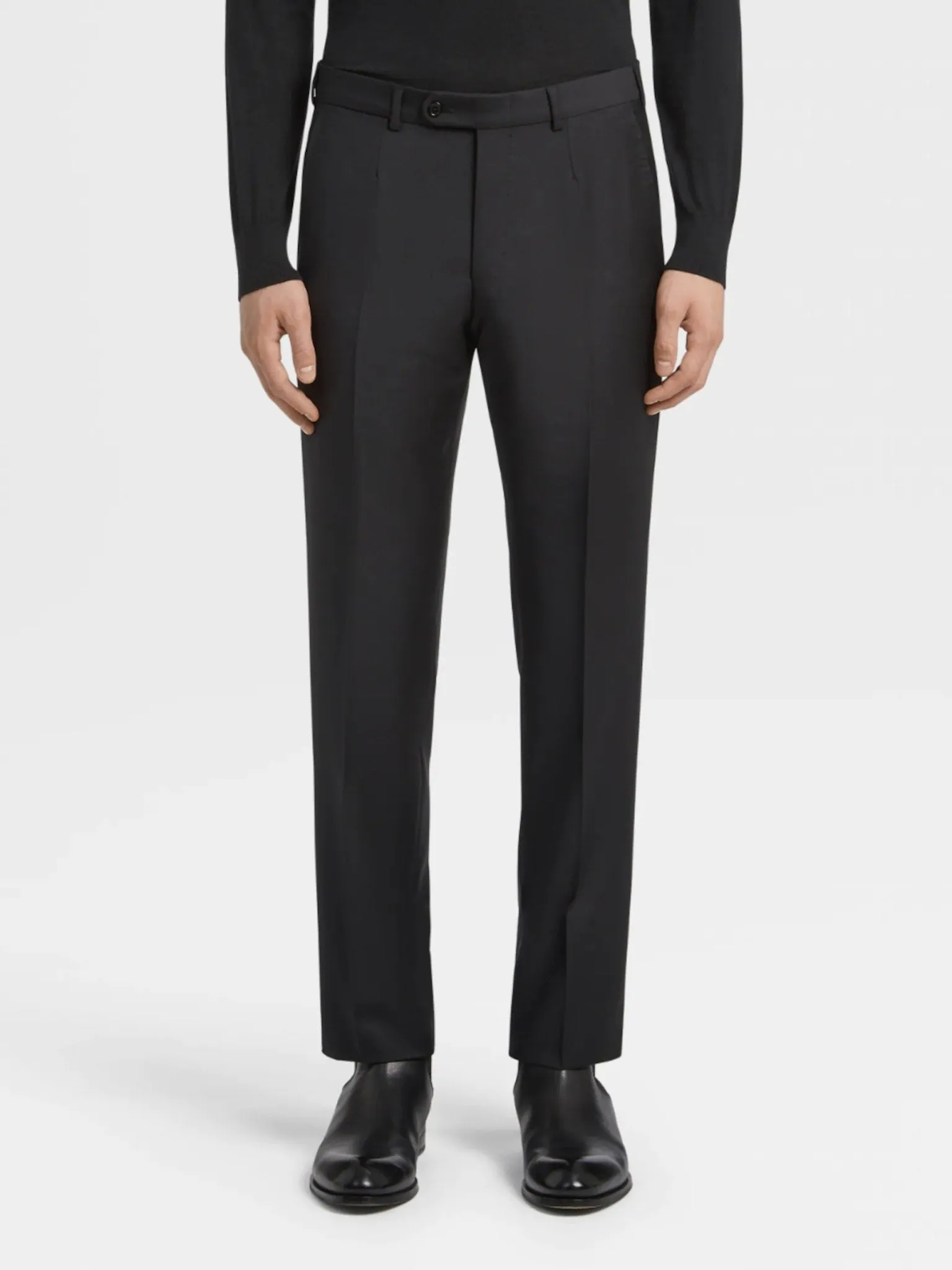 ZEGNA Trofeo™ Plain Wool Suit BLACK REG